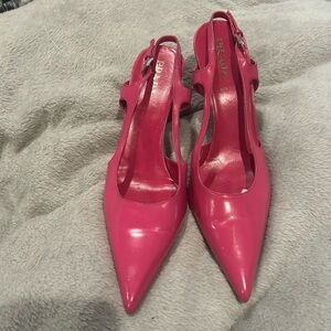 Authentic Vintage Prada Hot Pink Kitten Heels – Elegant & Chic Size 9
